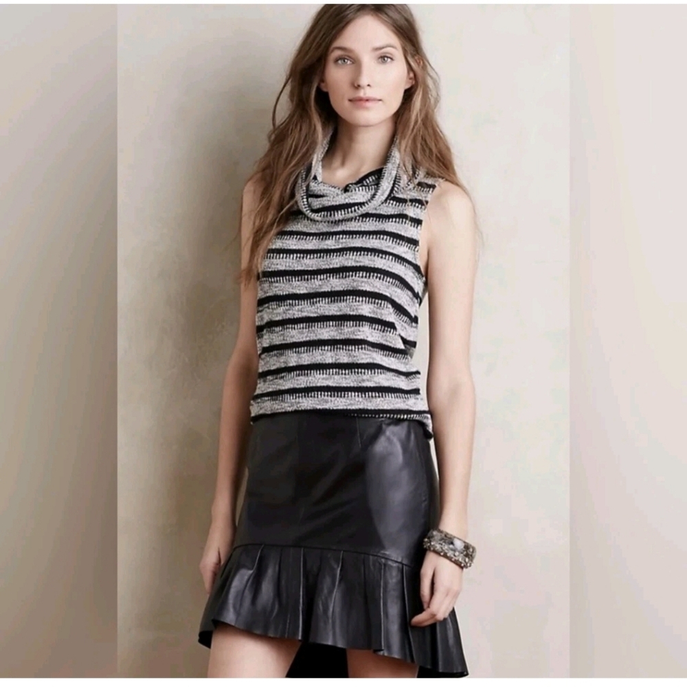 Anthropologie Dolan Black and White Knit Top